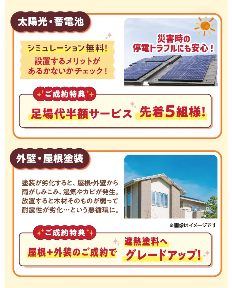 太陽光・外壁塗装