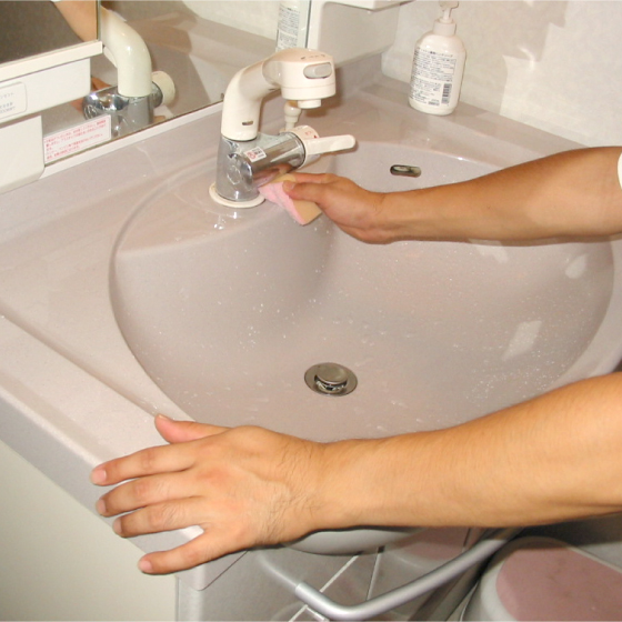 洗面所クリーニング