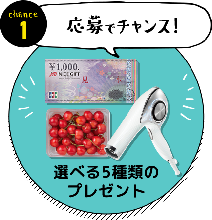 選べる5種類の プレゼント