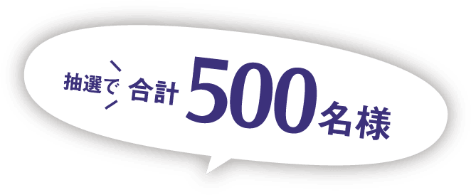 抽選で合計500名様